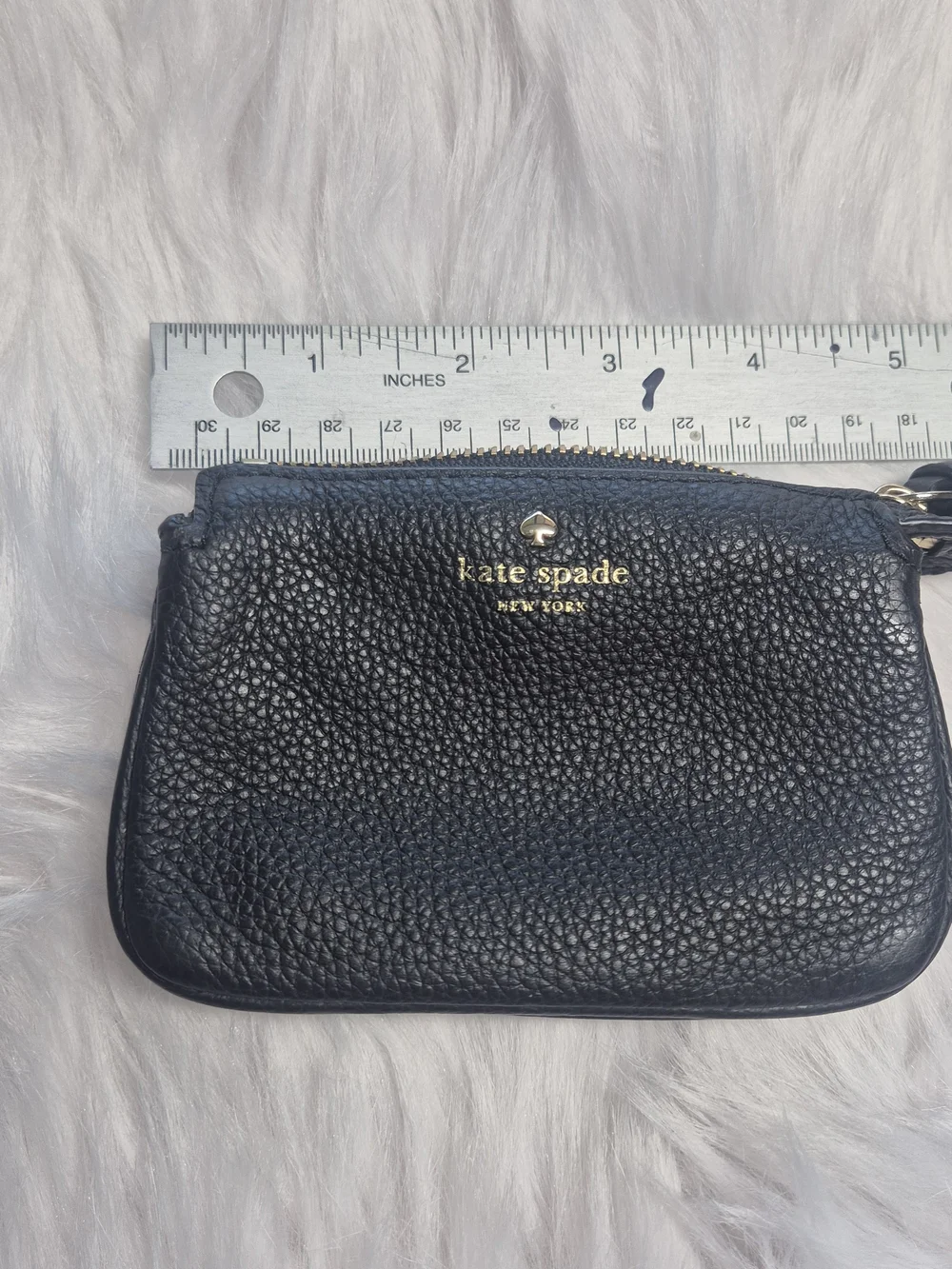 New Women’s Kate Spade Change Purse / Card Case – Black Leather
